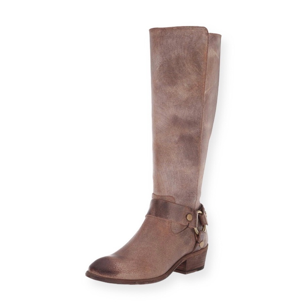 Frye Carson Harness Tall Western Boot in Chocolate Size 6.